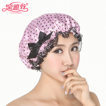 Hao elegant Korean version double toothbrush face shower cap Shower female adult baking oil dust shower cap Waterproof cap