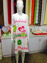 Foreign trade cut velvet shower bath skirt adult model 100% cotton multi pattern random hair stock processing wholesale