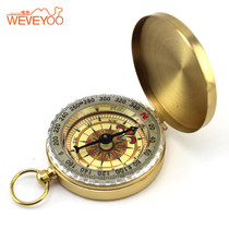  Weiyou outdoor compass Off-road keychain Car mountaineering camping luminous rescue copper shell compass North pointer