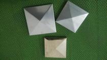 Stainless steel square tube decorative sealing cover square tube head door decorative white pyramid stamping parts square star