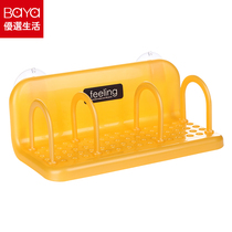 Japan imported kitchen gadget storage rack cleaning cloth drain rack with suction cup