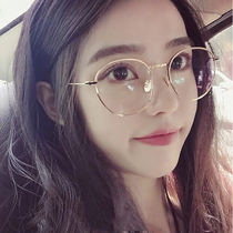 Korean version of the net red round glasses frame men and women tide 200 degrees myopia literary students retro Harajuku style ulzzang