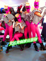 New Bar Nightclub DJ Performance Ds Party Black And White Gre Conjoined Exaggerated Styling Performance Clothing