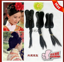 Qing Dynasty costume beauty flag head swallowtail wig gig wig Fujin hairstyle Palace heart lock Jade swallow tail