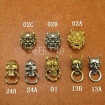 Brass cloth buckle pants chain hook bite ring Prajna handmade DIY leather belt decoration buckle 4801