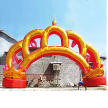 New inflatable swan golden crown love air mold inflatable arch Christmas rainbow door wedding props