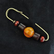 vintage national style beeswax sandalwood bead pin pins sweater japanese korean style mens and womens original handmade ornaments china