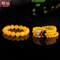 Yao Chan Tangerine stone bracelet 108 Tangerine stone hand string Yunhai Stone shadow stone couple birthday gift