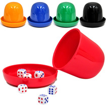 Dice dice cup set High-end bar stopper cup KTV sieve color cup throwing box with base sieve cup shaking color