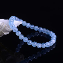 Natural sea blue crystal bracelet blue crystal single ring bracelet couple accessories x