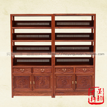 Mahogany furniture Burmese rosewood Ming style bookcase solid wood Chinese style antique book cabinet big fruit red sandalwood display cabinet bookshelf