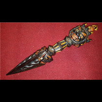 (The beginning of the Buddha) Tibetan secret extremely precious ancient monastery heritage red sandalwood Holy Wood descending magic pestle Puba pestle