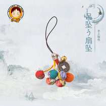Handmade and flower cloth fan pendant cartoon fan drop tassel spike diy hanging ear pendant classical tassel flute pendant