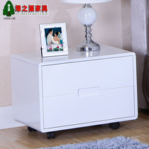 Lvzhiyuan Furniture Piano paint bedside table special offer simple modern storage cabinet bedside cabinet two drawers
