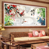 szx3D printed cross stitch new living room plum orchid bamboo chrysanthemum cross stitch landscape landscape Chinese style plum blossom