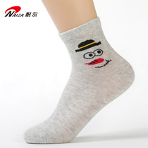 Neal Joan Amber Children's Socks Spring Autumn Summer Short Cotton Unisex Cotton Socks 10-13 Years Old Student Socks Big Kids