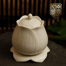 Home Buddha hall for Buddha Guanyin great sorrow water purification cup Tribute cup Lotus water supply cup White porcelain for cup clean and elegant