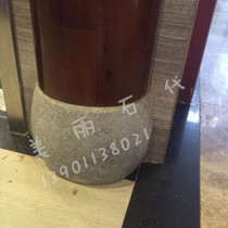 Marble cylinder stone column bottom round stone pier natural stone arc stone