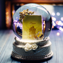Jarll Crystal Ball Music Box Eight-Oil Girls Girls Wedding Gift Swan Play Photo Frame