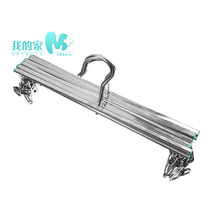 Stainless steel 4 clip pants rack Cross pants clip folding hanger drying denim drying rack four clothespins