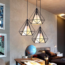 Nordic aisle Dining Room restaurant lighting art bar bedroom study creative personality retro restaurant chandelier three head