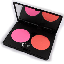 Red and black makeup two-color blush nude makeup studio makeup artist professional pink orange bright color