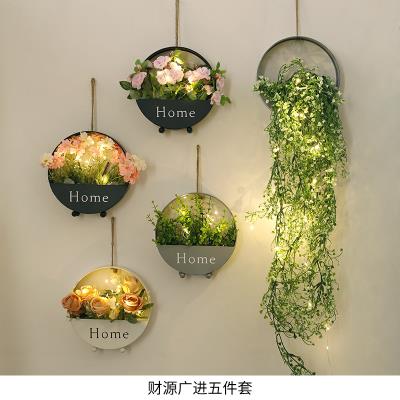 Hanging wall decoration wall decoration hanging in the entrance fake flower beverage shop layout kitchen to improve the cultural festival room