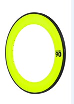 @BIKE FIXED GEAR UK London BLB Notorious 90mm carbon knife ring fluorescent yellow