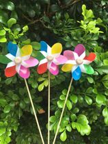 Decorative windmill Six-color windmill Color windmill Pastoral Windmill Plastic Windmill