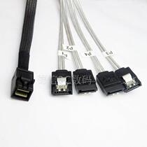 Promotion LSI SAS3 0 New MINI SAS SFF-8643 to 4 SATA 3 6G 1 drag 4 data cable