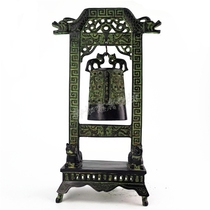 Imitation antique bronze ware chime bell double dragon bell double elephant bell ancient musical instrument Home Decorative Handicraft Bogu Shelf Pendulum