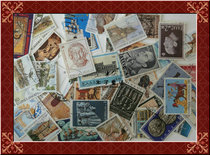 {Woozi Fairy Tales} Greek foreign credit stamps 100 different not to repeat