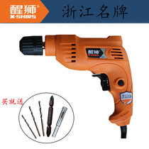Wake Lion 931023 Hand Electric Drill Positive Reversal Throttle Multifunction Small Band Horizontal Bubble Pistol Drill Home