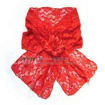 Qiqi accessories hot sale new red lace wedding dress thin shawl yarn send corsage super value low price