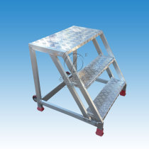 Mobile step aluminum ladder 3 step ladder climbing ladder aluminum alloy industrial ladder engineering ladder