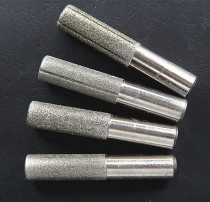 Diamond grinding head straight knife marble quilted grinding head electroplated straight knife grinding rod handle 12 7mm durable