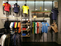 Clothing store hanger display rack Display rack Column combination floor-to-ceiling Nakajima mens and womens shelves on the front side of the wall