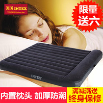 INTEX inflatable bed Home family air cushion bed sheet one punch air bed Large double outdoor tent lunch break bed