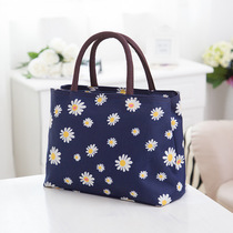 Thickened waterproof multi-pocket Oxford canvas handbag bento small cloth bag Hand-carried lunch box mother female bag