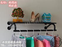 Thickened wall clothing display rack Wall hanging wall side hanging clothing rack Wrought iron wall hanging hanger