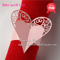 European-style love napkin buckle tissue loop napkin ring meal buckle napkin ring wedding decoration supplies 50