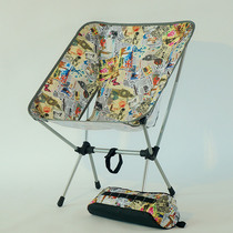 17 colorful ultra-light chair outdoor portable chair ultra-light fishing stool folding chair stool Moon Chair Chair butterfly chair