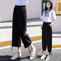 2021 summer nine points college style Korean leisure loose Joker girl pants junior high school students shorts women