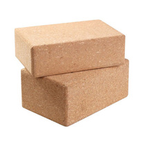 Cork yoga brick High density natural environmental protection tasteless fitness supplies auxiliary yoga cork brick Yoga brick