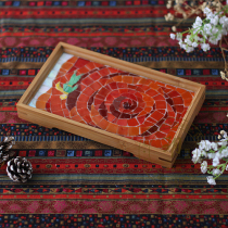 Yue Sen live as little Prince Rose) unique-home creative mosaic handmade tray small tea tray animation gift