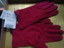  France to buy high-end similar Faye Wong dark pink high-quality pure leather gloves jewelry accessories