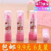 Lipstick eraser Hello Kitty like skin wipe primary school prizes cartoon cute creative children learning stationery