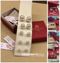 Spot Spain MAJORICA GIFT SIMPLE WILD CLASSIC 925 SILVER PLATED 18K GOLD PEARL EARRINGS