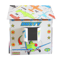 Childrens toy House baby cardboard Small House diy carton assembly plane War model boy Game House