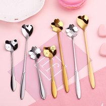 Korean spoon stainless steel tableware household soup spoon stirring spoon baby spoon coffee dessert spoon